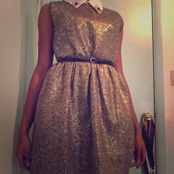 Gold and black dress