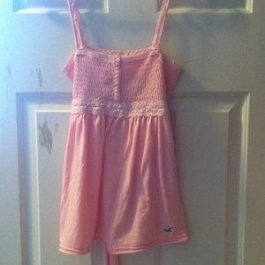 Pink hollister babydoll shirt