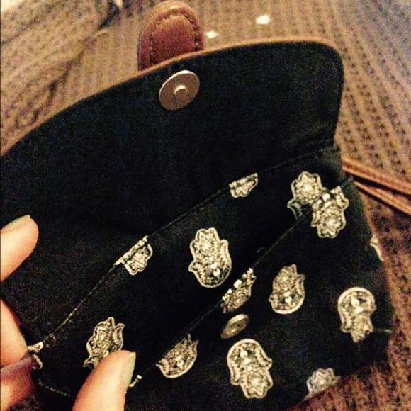 Leather and black clutch with designs! - Picture 2 of 4