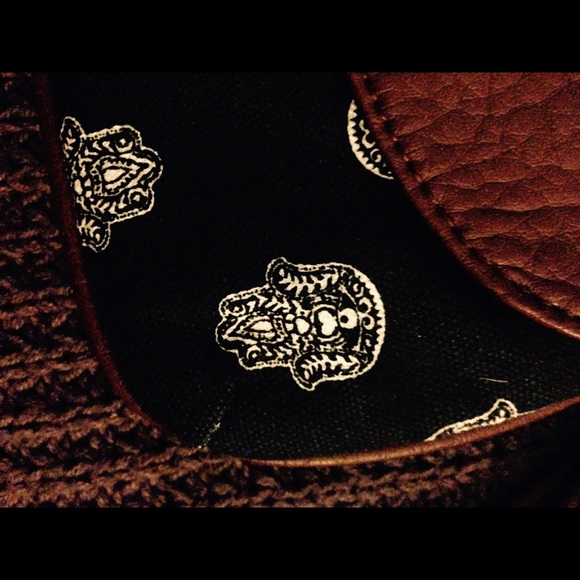 Leather and black clutch with designs! - Picture 3 of 4