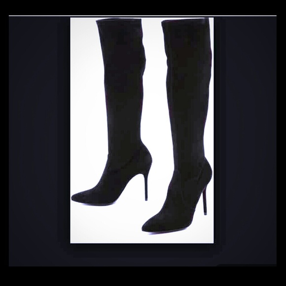 Black suede Stuart Weitzman Benefit boots