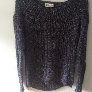Purple/ Black Cozy Knitted Sweater