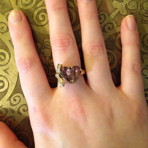 Juicy Couture heart and bow adjustable ring