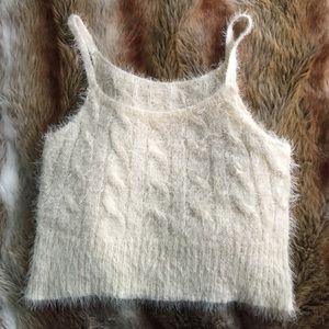 Fuzzy beige tank