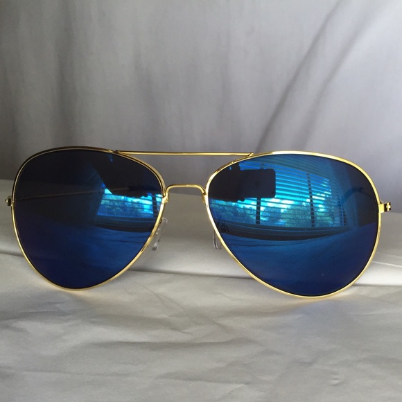 SOLD/Bundled Blue Lens/Gold Frame Aviators - Picture 2 of 4