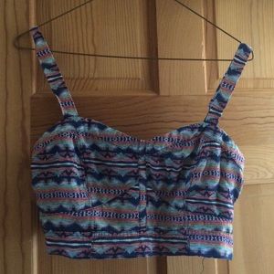 Printed bralette/crop top