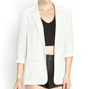 Forever 21 Chiffon Boyfriend Blazer