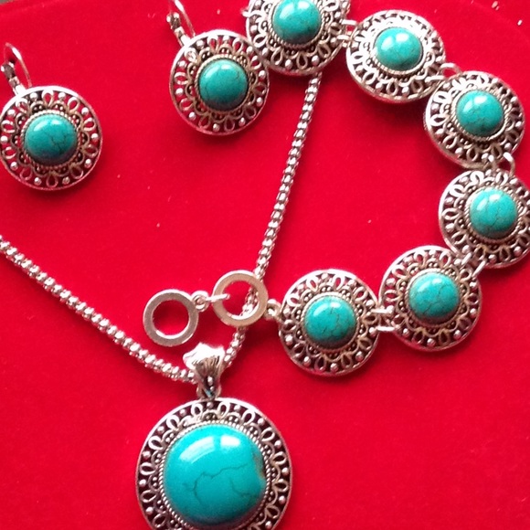 Natural turquoise set(new arrival) - Picture 2 of 3