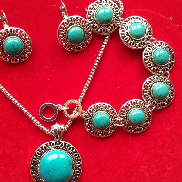 Natural turquoise set(new arrival) - Picture 3 of 3
