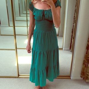 Debbie Katz Green Peasant Dress