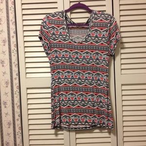 Tribal print top