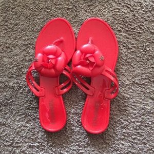 CHANEL gel flower sandals