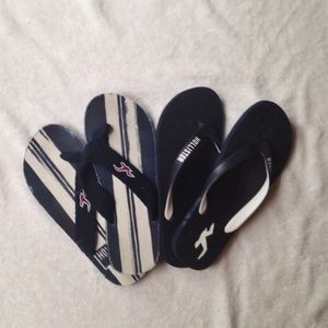 MEN'S BUNDLE- 2 Hollister flip flops