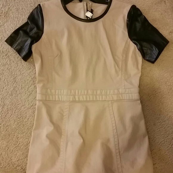 Runs small. Leather and Jean material dress - Picture 1 of 3
