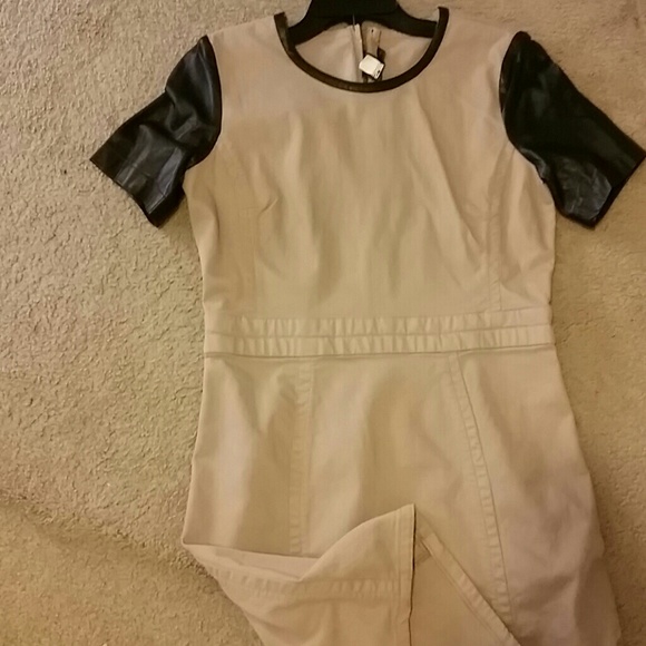 Runs small. Leather and Jean material dress - Picture 2 of 3