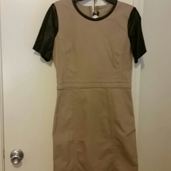 Runs small. Leather and Jean material dress - Picture 3 of 3