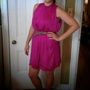 Fuschia Sheer Flowy Dress