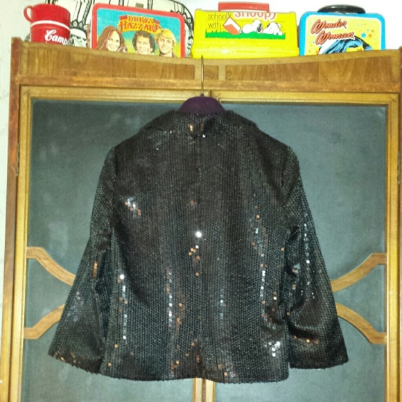 FINAL SALE $10! Forever 21 black sequined jacket - Picture 4 of 4