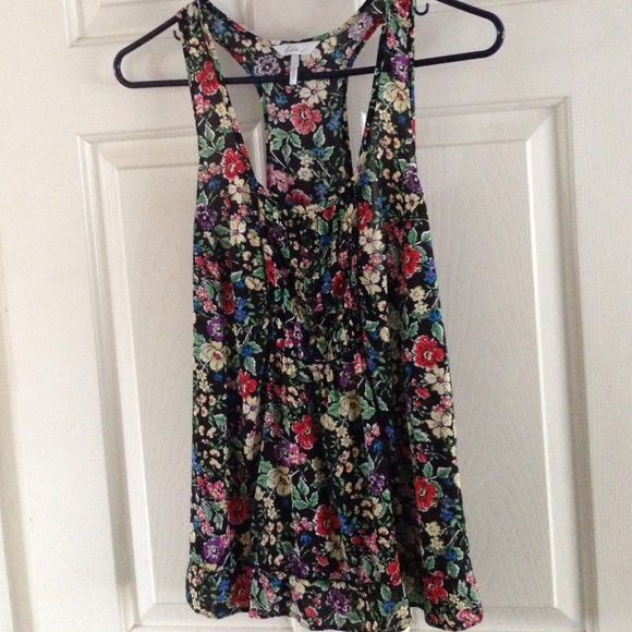 Floral Razor Back Tank Top