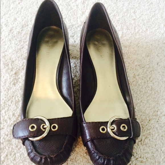 Nine West brown business casual shoes