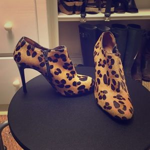 Cheetah print /hair booties.