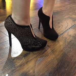 Ed Hardy sexy studded brown heels