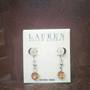 Ralph Lauren citrine/topaz stone earrings NWT