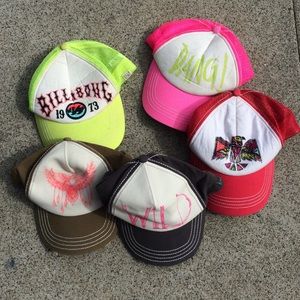 bundle of billabong hats