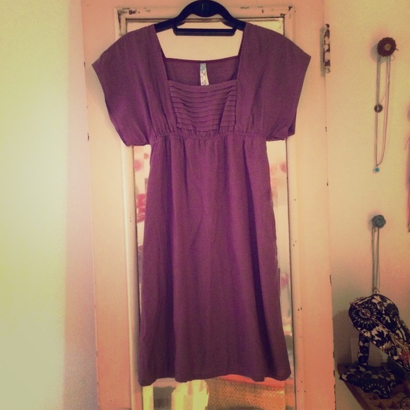 Maeve plum colored kimono style dress