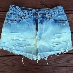 Vintage Levi's Ombre High Waisted Cut Off Shorts