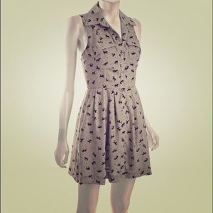 BCBG Fossil Horse Print Dress