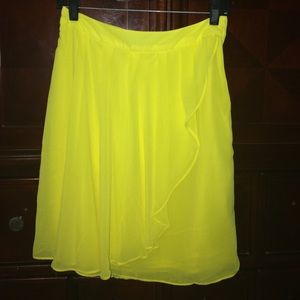 H&M Yellow sheer skirt