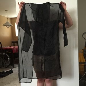 Black see through evening light jacket NEVER WORN