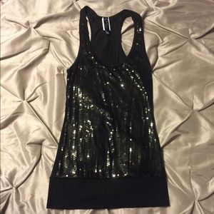 Wish Collection Black Sequin Tank Size Medium
