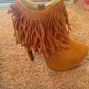 fringe booties