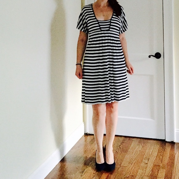 Sailor striped navy/white dress