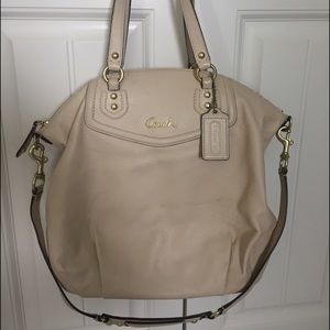 Beautiful Bone colored Coach Handbag
