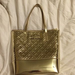 Kate Spade small gold shopper.