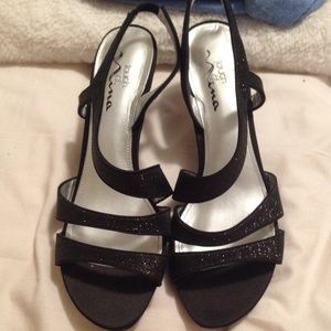 Sparkly black heels