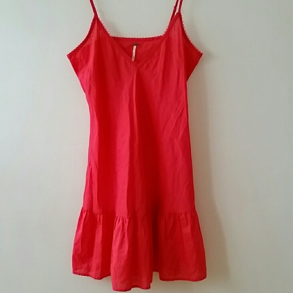 Free People Dresses & Skirts - Free People lovely salmon slip dropwaist dress