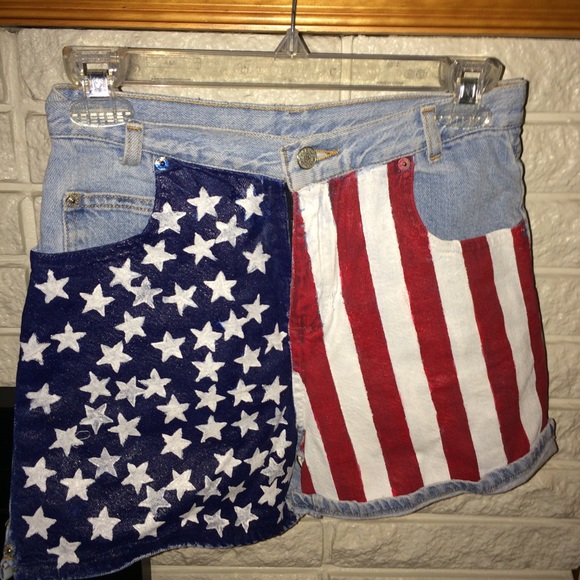 Hand painted 🇺🇸 Flag Shorts Bundle - Picture 2 of 3