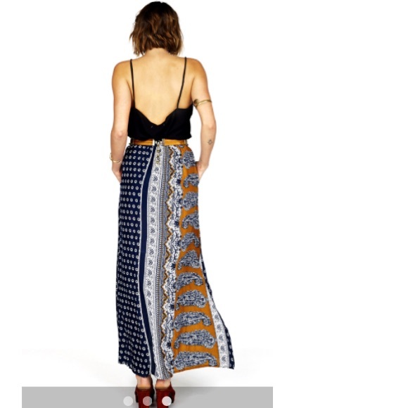 🚫SOLD🚫NOVELLA ROYALE DARK LIGHT MAXI SKIRT XS - Picture 3 of 4