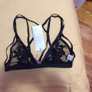 Black lace bralette