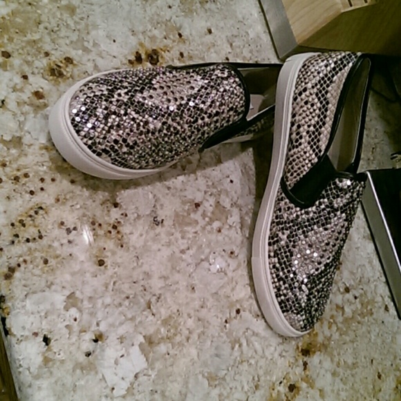 Steve Madden Eros Snakeskin Studded Sneakers