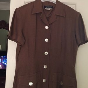 Ankle length linen/rayon dress