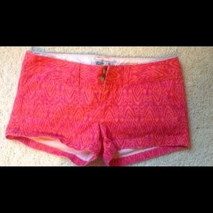 American eagle pink and orange Aztec shorts