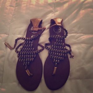 Copper sandals (Jeffrey Campbell)