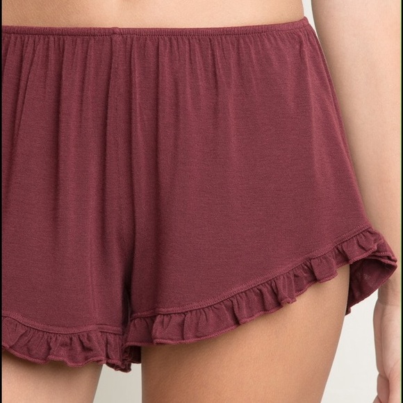 Maroon Brandy Melville shorts