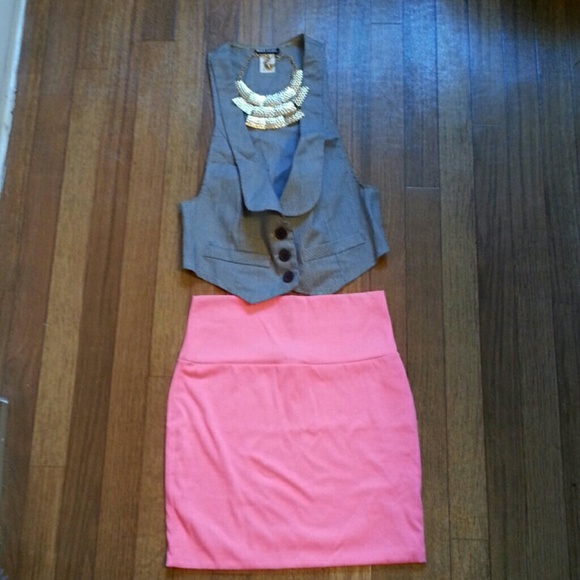 Hot pink skirt