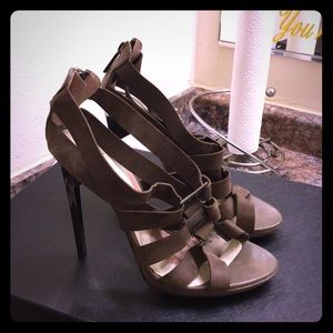 Dark Tan Suede Sandal